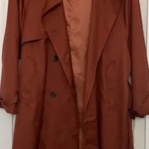 Burnt Orange trench coat Size S